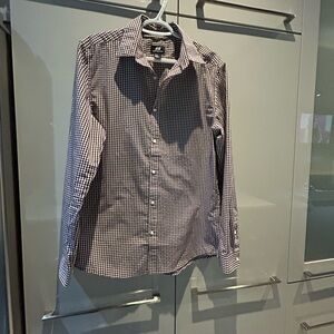 H&M Black and White Gingham Button Down Shirt